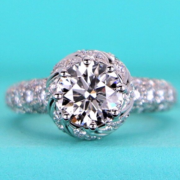 Tiffany & Co. Schlumberger Buds Round Brilliant Engagement Ring with a Diamond - Picture 5 of 11